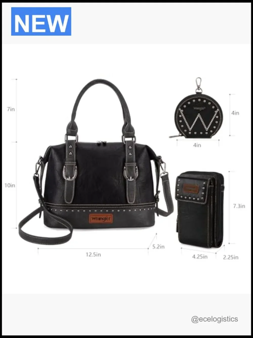 3-Piece Doctor Bag Set with Phone Purse and Coin Purse